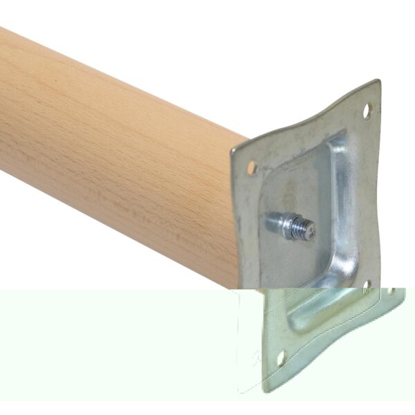 Bordben i bøgetræ - trapez 70 cm (lige) - Image 2