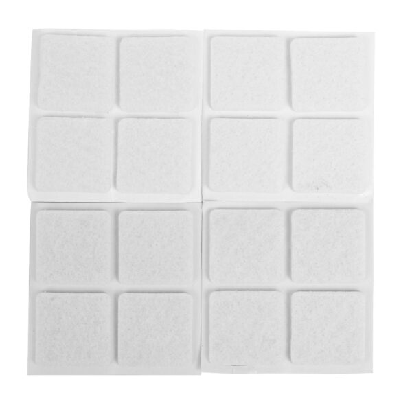 Filtpude hvid 25x25mm.    x 16