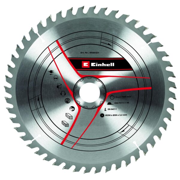 Einhell Stationary Saw Accessory, TCT circ saw blade 250x30 T48