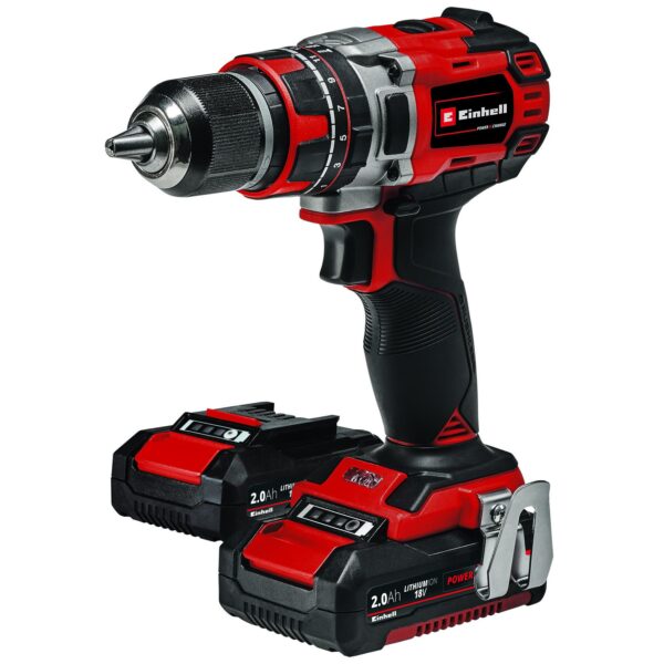 Einhell Einhell TE-CD 18/50 akku-slagboremaskine 2x18V/2,0Ah batteri og lader - Image 4