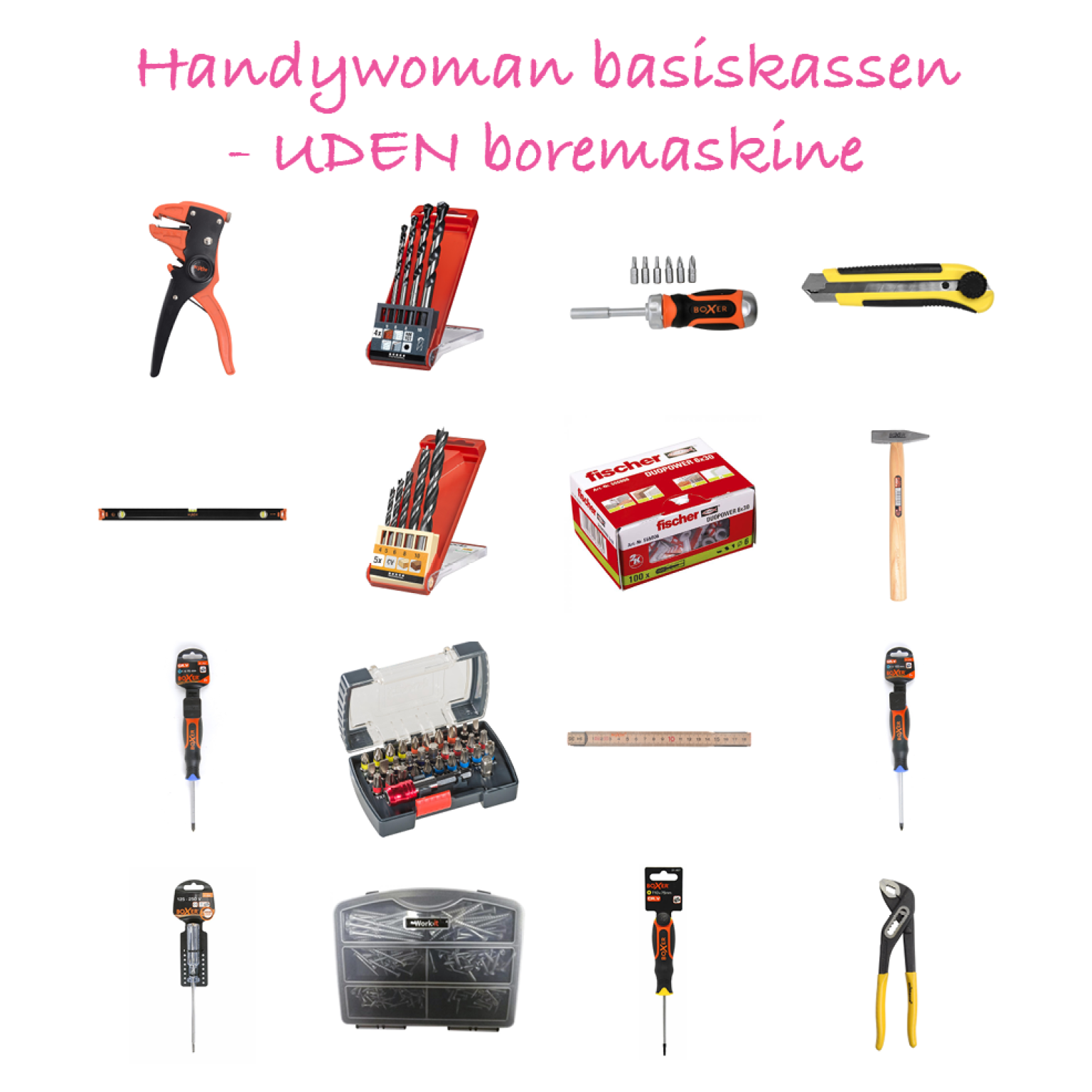 Handywoman værktøjskassen UDEN boremaskine - basis