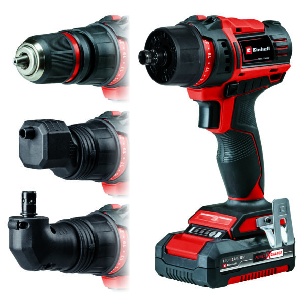 Einhell Einhell TE-CD 18/45 3X-Li akku-boremaskine med tilbehør 1x2,0Ah - Image 2
